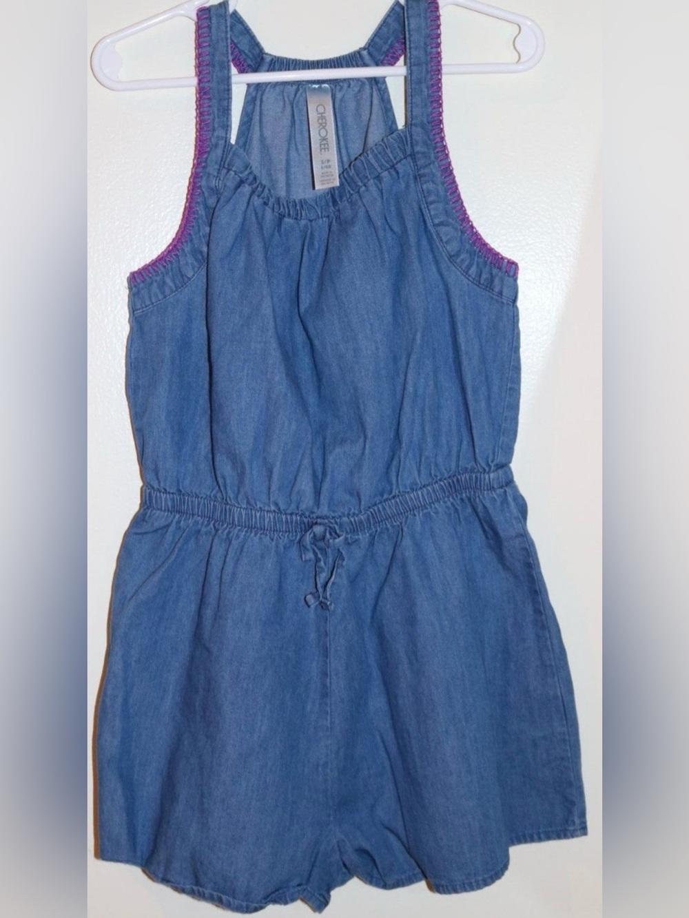 Girls Cherokee Denim Romper – Size 6/6x